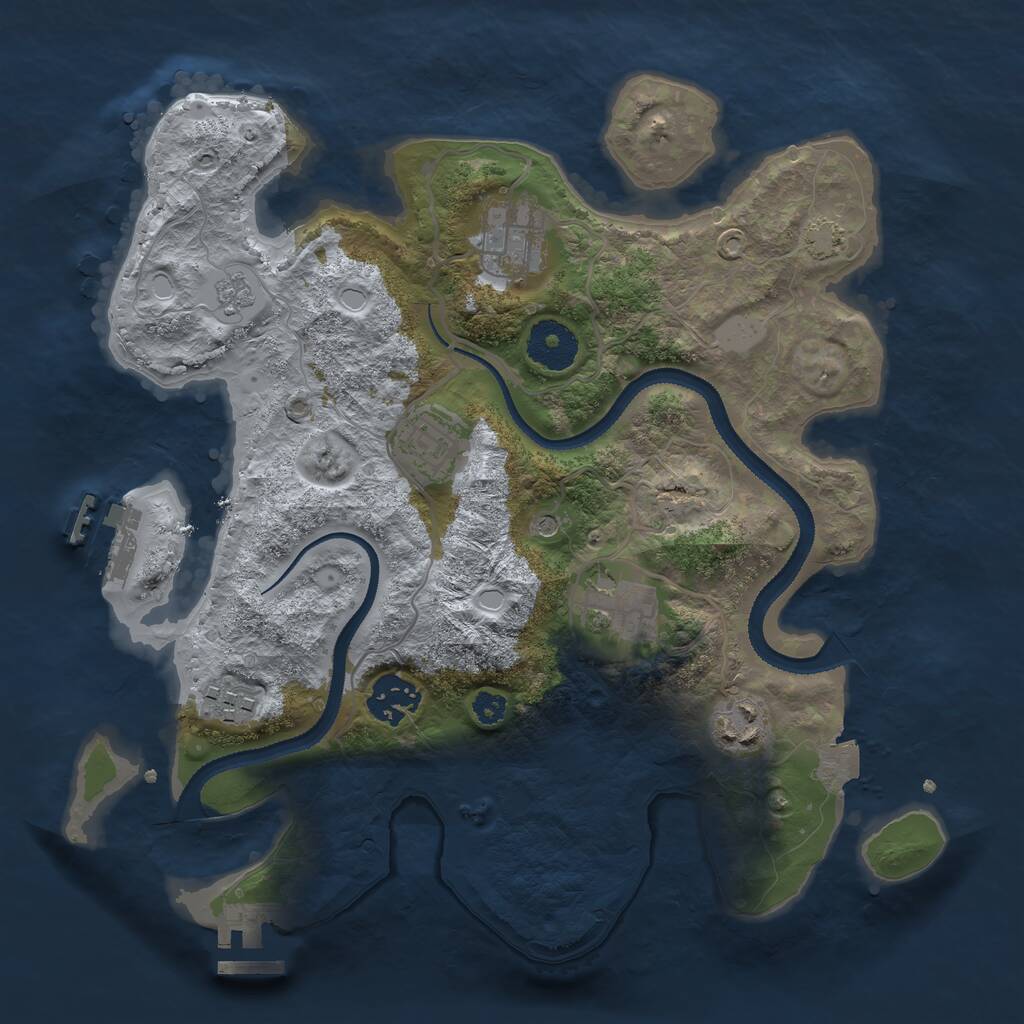 Rust Map: Procedural Map, Size: 3100, Seed: 221793326, 12 Monuments