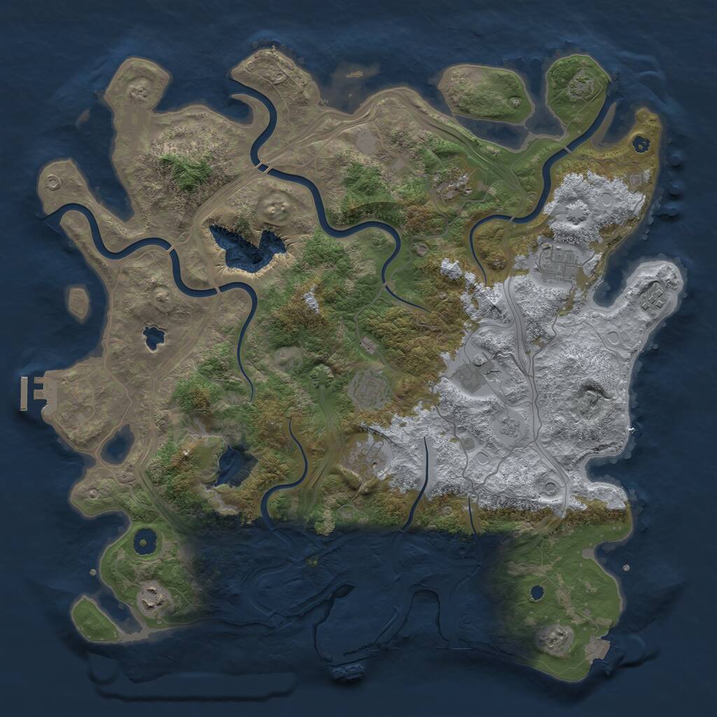 Rust Map: Procedural Map, Size: 4250, Seed: 688533498, 13 Monuments