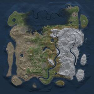 Thumbnail Rust Map: Procedural Map, Size: 4000, Seed: 47682422, 14 Monuments