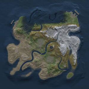 Thumbnail Rust Map: Procedural Map, Size: 3000, Seed: 1410616934, 10 Monuments