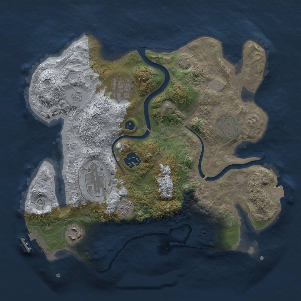 Rust Map: Procedural Map, Size: 3000, Seed: 420476, 11 Monuments