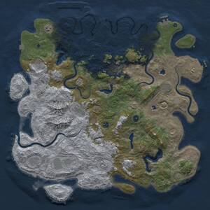 Thumbnail Rust Map: Procedural Map, Size: 5000, Seed: 96175646, 17 Monuments