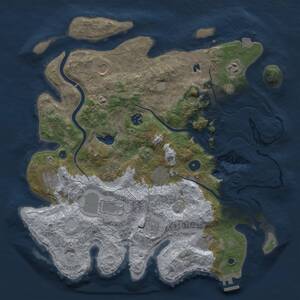 Thumbnail Rust Map: Procedural Map, Size: 4000, Seed: 2605, 15 Monuments