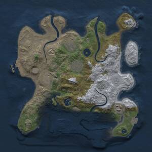 Thumbnail Rust Map: Procedural Map, Size: 3000, Seed: 1071632444, 12 Monuments