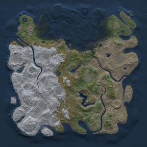 Thumbnail Rust Map: Procedural Map, Size: 4500, Seed: 19638177, 17 Monuments