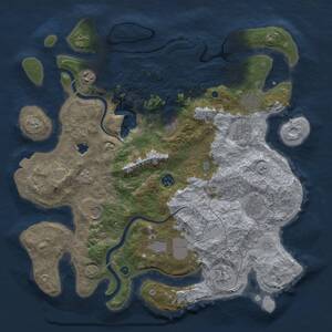 Thumbnail Rust Map: Procedural Map, Size: 4000, Seed: 2469926, 14 Monuments