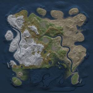 Thumbnail Rust Map: Procedural Map, Size: 3750, Seed: 95650, 16 Monuments