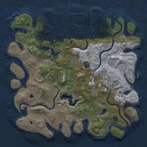 Thumbnail Rust Map: Procedural Map, Size: 4500, Seed: 706604117, 14 Monuments