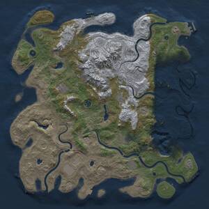 Thumbnail Rust Map: Procedural Map, Size: 5000, Seed: 1543220857, 17 Monuments