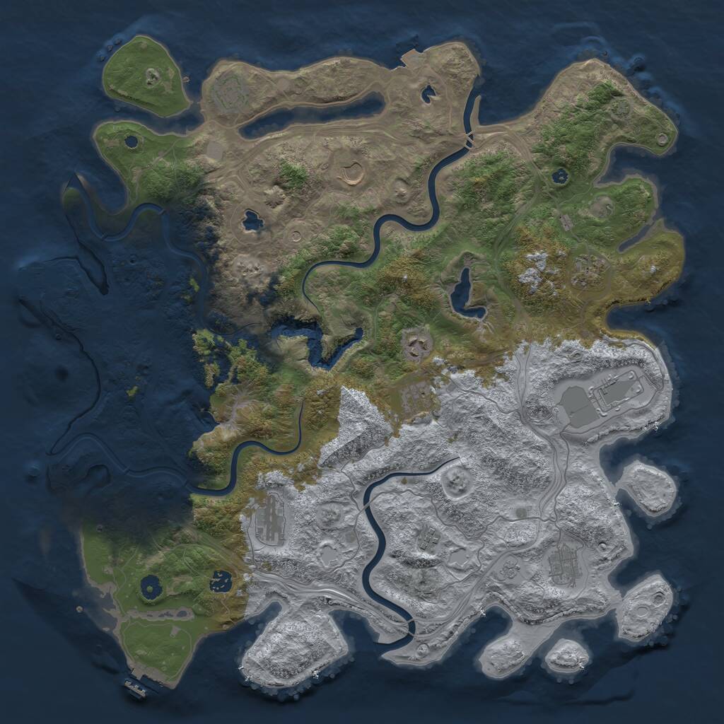 Rust Map: Procedural Map, Size: 4750, Seed: 30012026, 16 Monuments