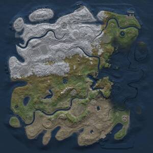 Thumbnail Rust Map: Procedural Map, Size: 4500, Seed: 1338551145, 15 Monuments