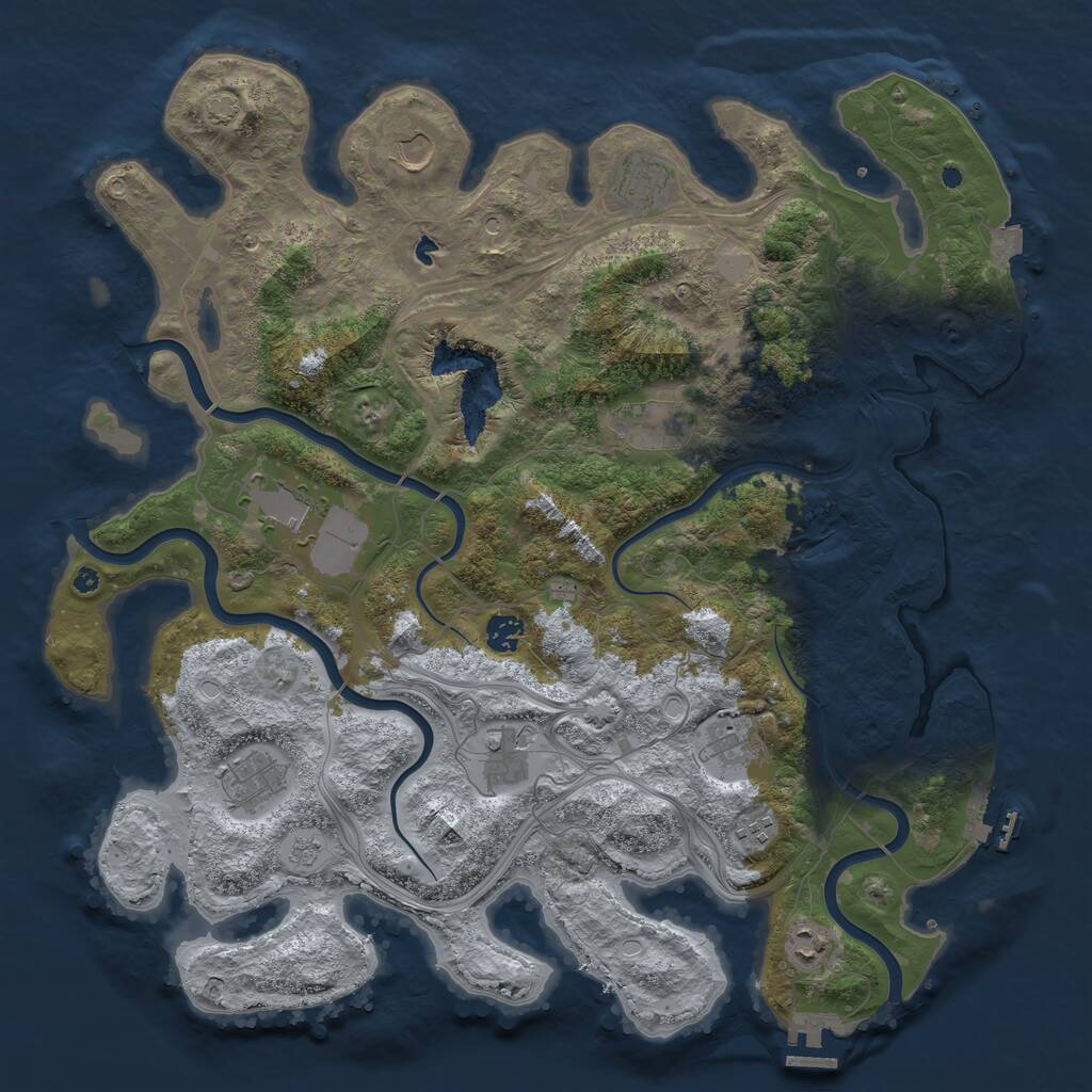 Rust Map: Procedural Map, Size: 4300, Seed: 8531936, 16 Monuments