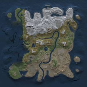 Thumbnail Rust Map: Procedural Map, Size: 3500, Seed: 792822910, 15 Monuments