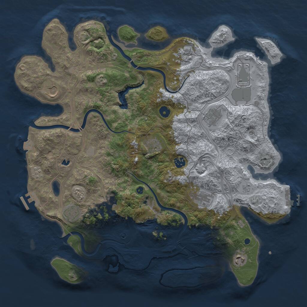 Rust Map: Procedural Map, Size: 4250, Seed: 20260123, 17 Monuments