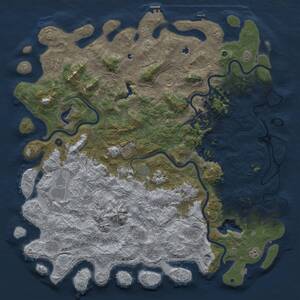 Thumbnail Rust Map: Procedural Map, Size: 6000, Seed: 475820816, 17 Monuments