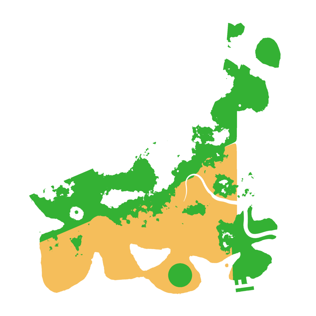 Biome Rust Map: Procedural Map, Size: 3500, Seed: 36592