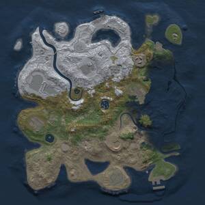 Thumbnail Rust Map: Procedural Map, Size: 3500, Seed: 36592, 15 Monuments