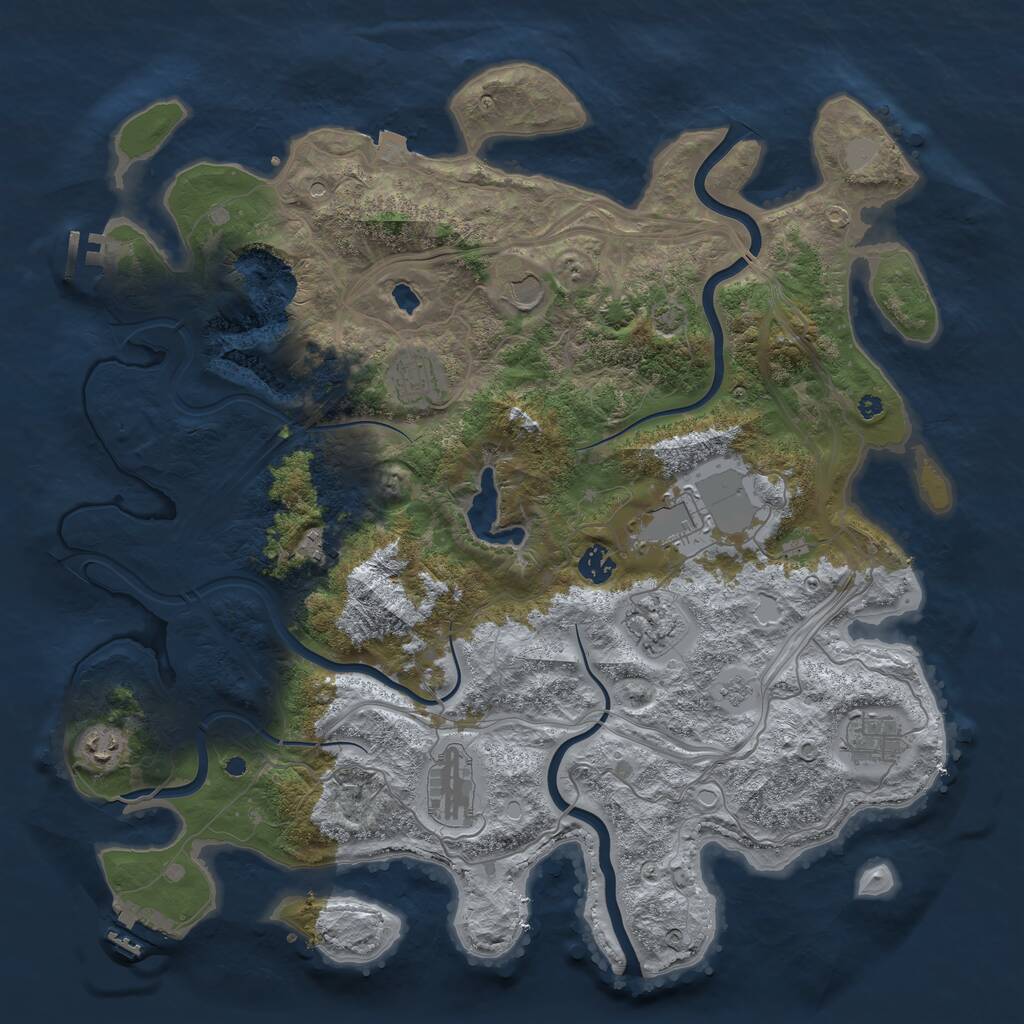 Rust Map: Procedural Map, Size: 4250, Seed: 10116138, 15 Monuments