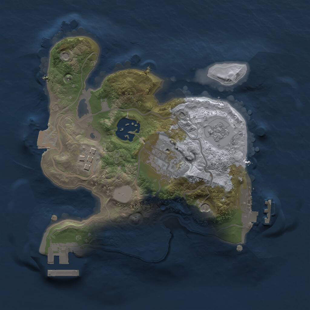 Rust Map: Procedural Map, Size: 2000, Seed: 706609648, 8 Monuments
