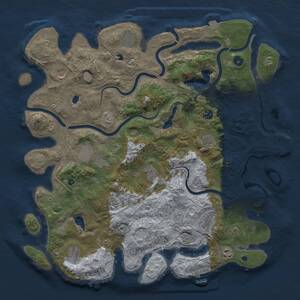 Thumbnail Rust Map: Procedural Map, Size: 4500, Seed: 689241086, 17 Monuments