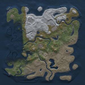 Thumbnail Rust Map: Procedural Map, Size: 4500, Seed: 699253244, 16 Monuments