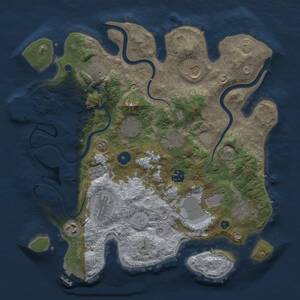 Thumbnail Rust Map: Procedural Map, Size: 3500, Seed: 557307296, 16 Monuments
