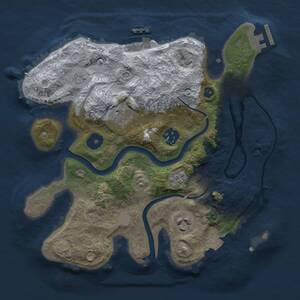 Thumbnail Rust Map: Procedural Map, Size: 2800, Seed: 1615470508, 10 Monuments