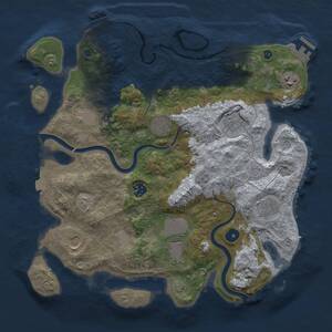 Thumbnail Rust Map: Procedural Map, Size: 3700, Seed: 2056942622, 15 Monuments