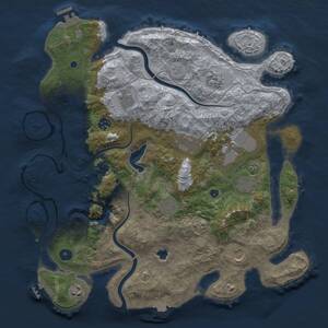 Thumbnail Rust Map: Procedural Map, Size: 4000, Seed: 55537909, 16 Monuments