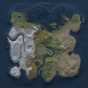 Thumbnail Rust Map: Procedural Map, Size: 3000, Seed: 890814146, 13 Monuments