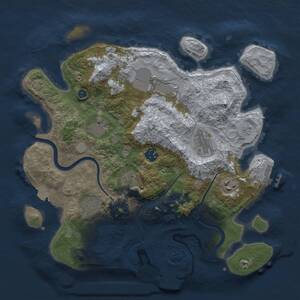 Thumbnail Rust Map: Procedural Map, Size: 3500, Seed: 1767113866, 13 Monuments