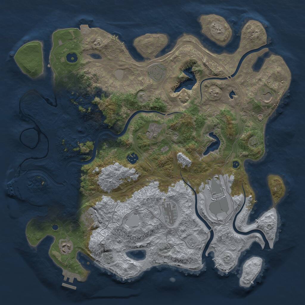 Rust Map: Procedural Map, Size: 4250, Seed: 669232076, 15 Monuments