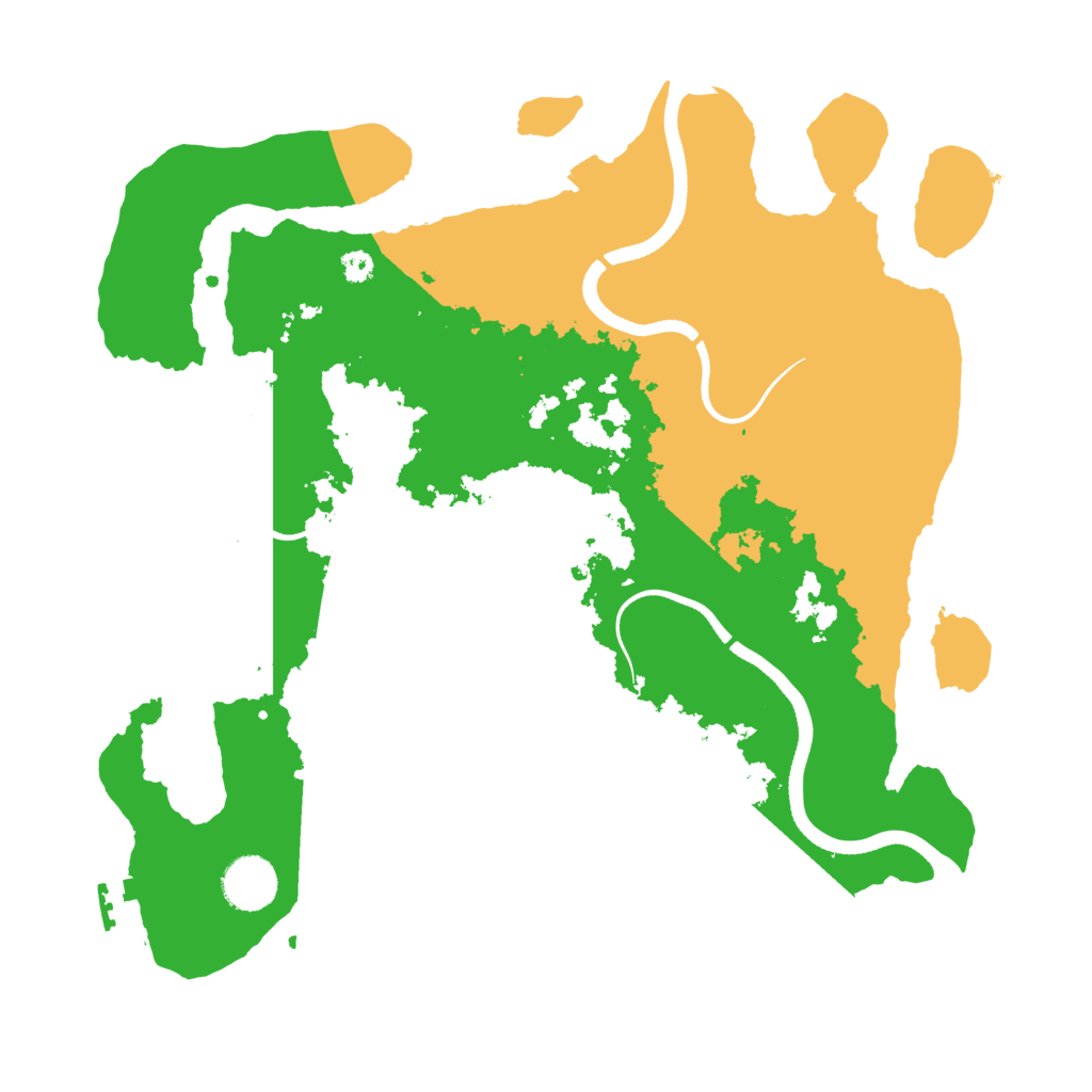 Biome Rust Map: Procedural Map, Size: 3500, Seed: 85321