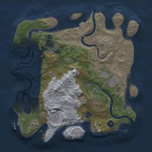 Thumbnail Rust Map: Procedural Map, Size: 3500, Seed: 85321, 13 Monuments