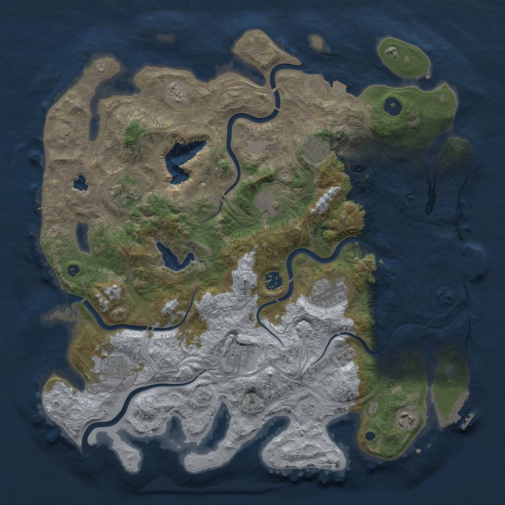Rust Map: Procedural Map, Size: 4250, Seed: 108410393, 15 Monuments