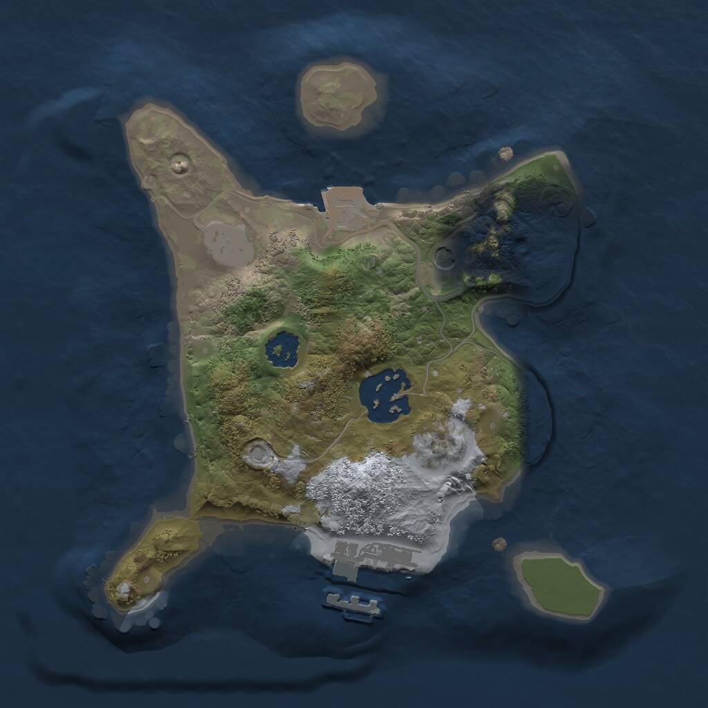 Rust Map: Procedural Map, Size: 2000, Seed: 125875478, 4 Monuments