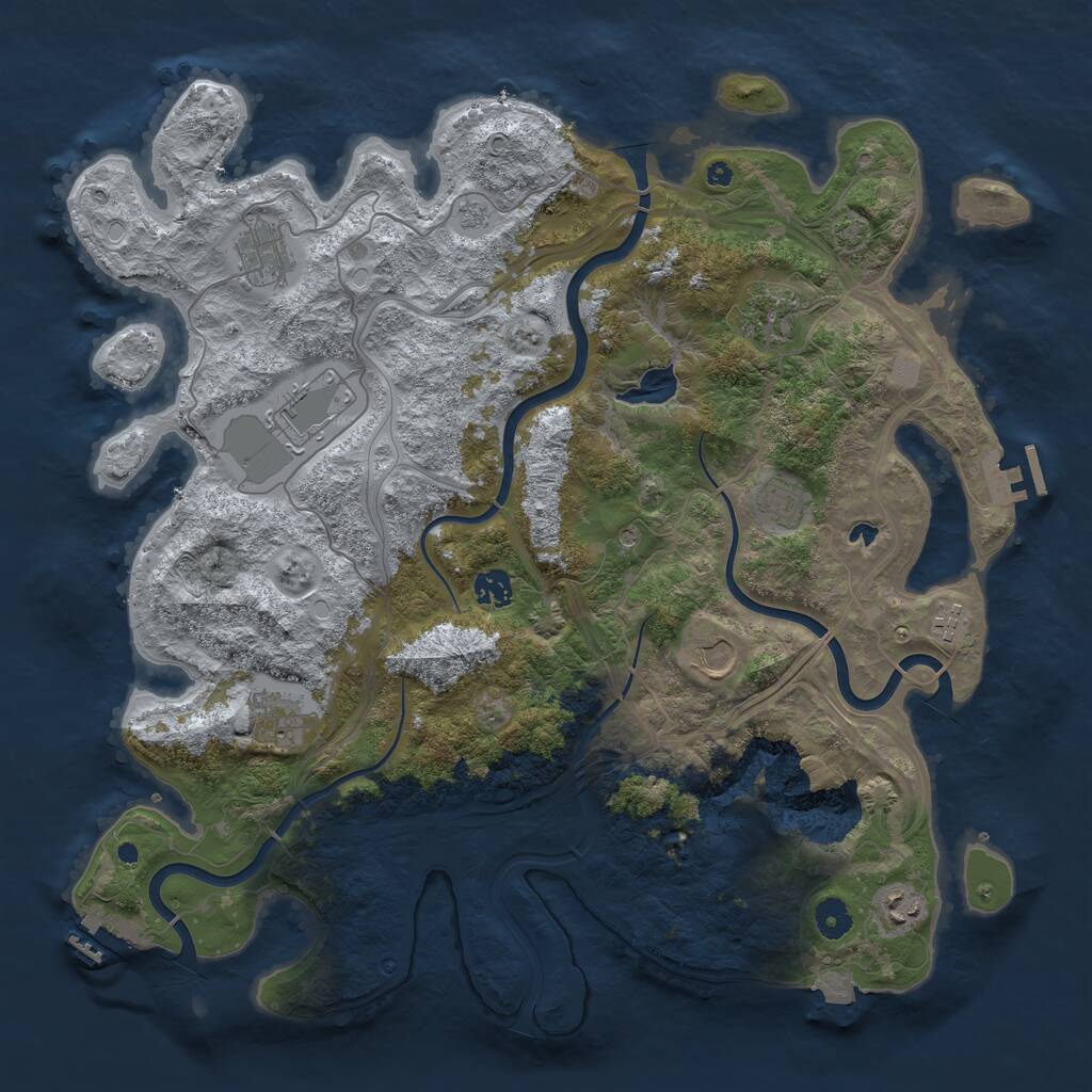 Rust Map: Procedural Map, Size: 4250, Seed: 1982152526, 15 Monuments