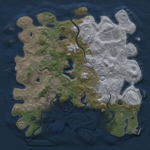 Thumbnail Rust Map: Procedural Map, Size: 4500, Seed: 671741512, 15 Monuments