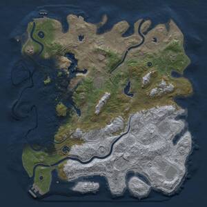 Thumbnail Rust Map: Procedural Map, Size: 4500, Seed: 93145283, 15 Monuments