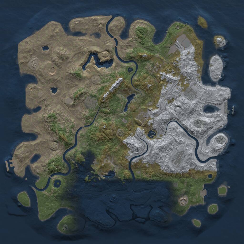 Rust Map: Procedural Map, Size: 4700, Seed: 12586, 17 Monuments