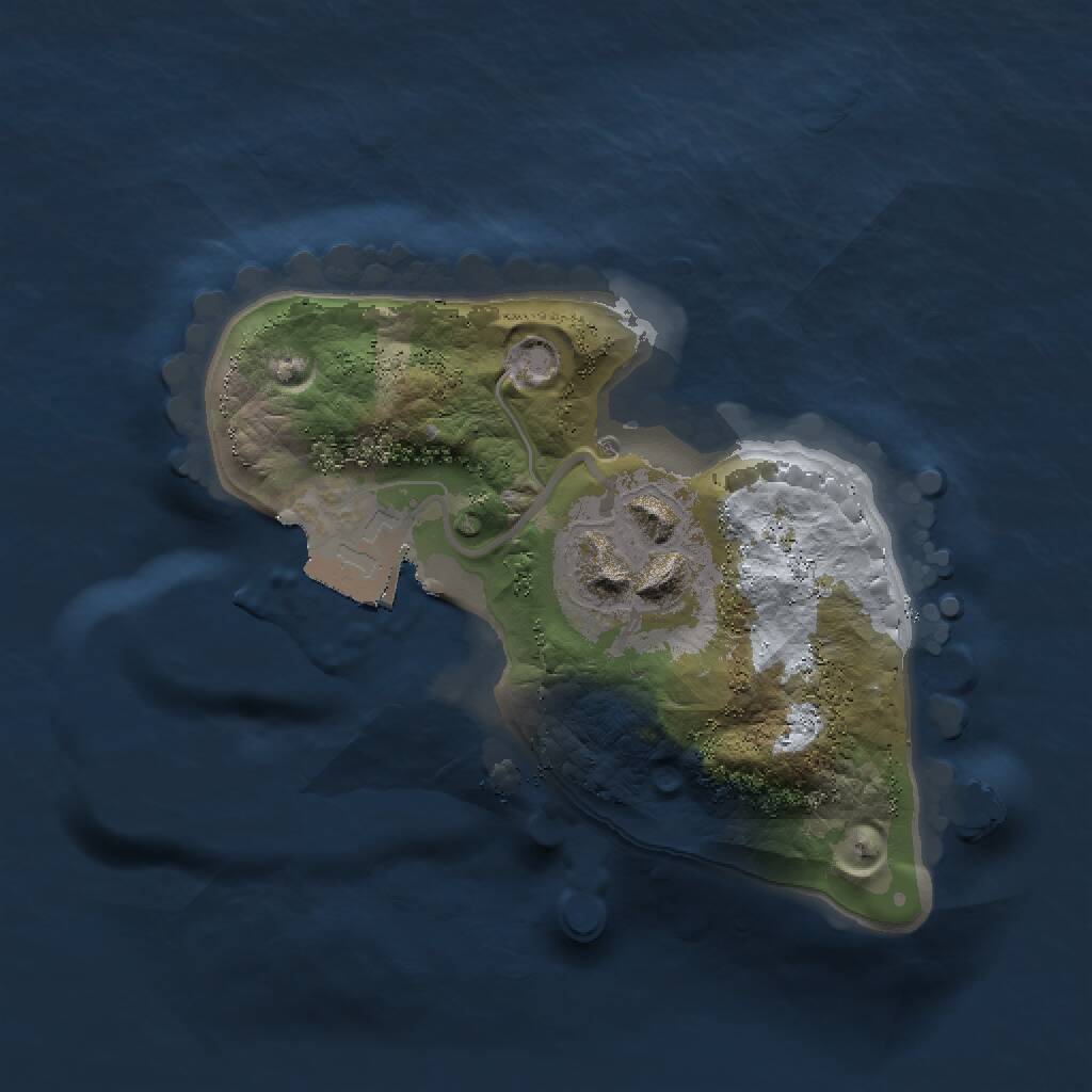 Rust Map: Procedural Map, Size: 1350, Seed: 791925904, 2 Monuments