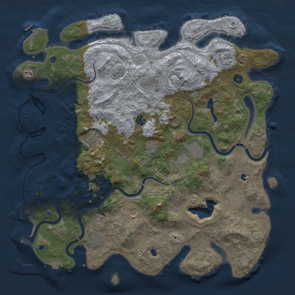 Rust Map: Procedural Map, Size: 4700, Seed: 112409143, 17 Monuments