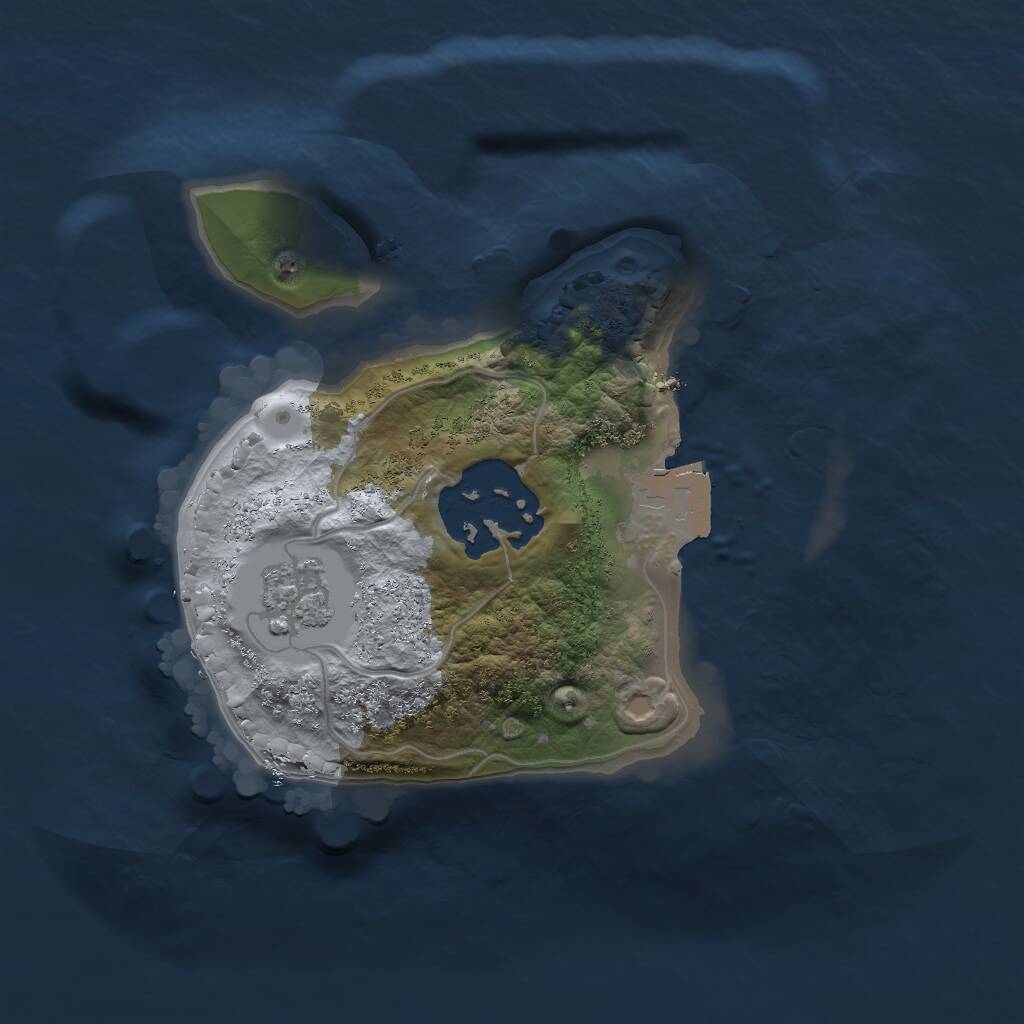 Rust Map: Procedural Map, Size: 1600, Seed: 1117120878, 3 Monuments