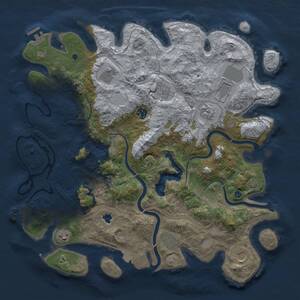 Thumbnail Rust Map: Procedural Map, Size: 4250, Seed: 558590122, 15 Monuments