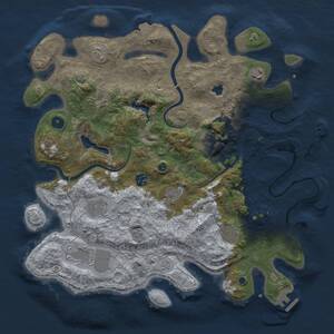 Thumbnail Rust Map: Procedural Map, Size: 4000, Seed: 781431400, 15 Monuments