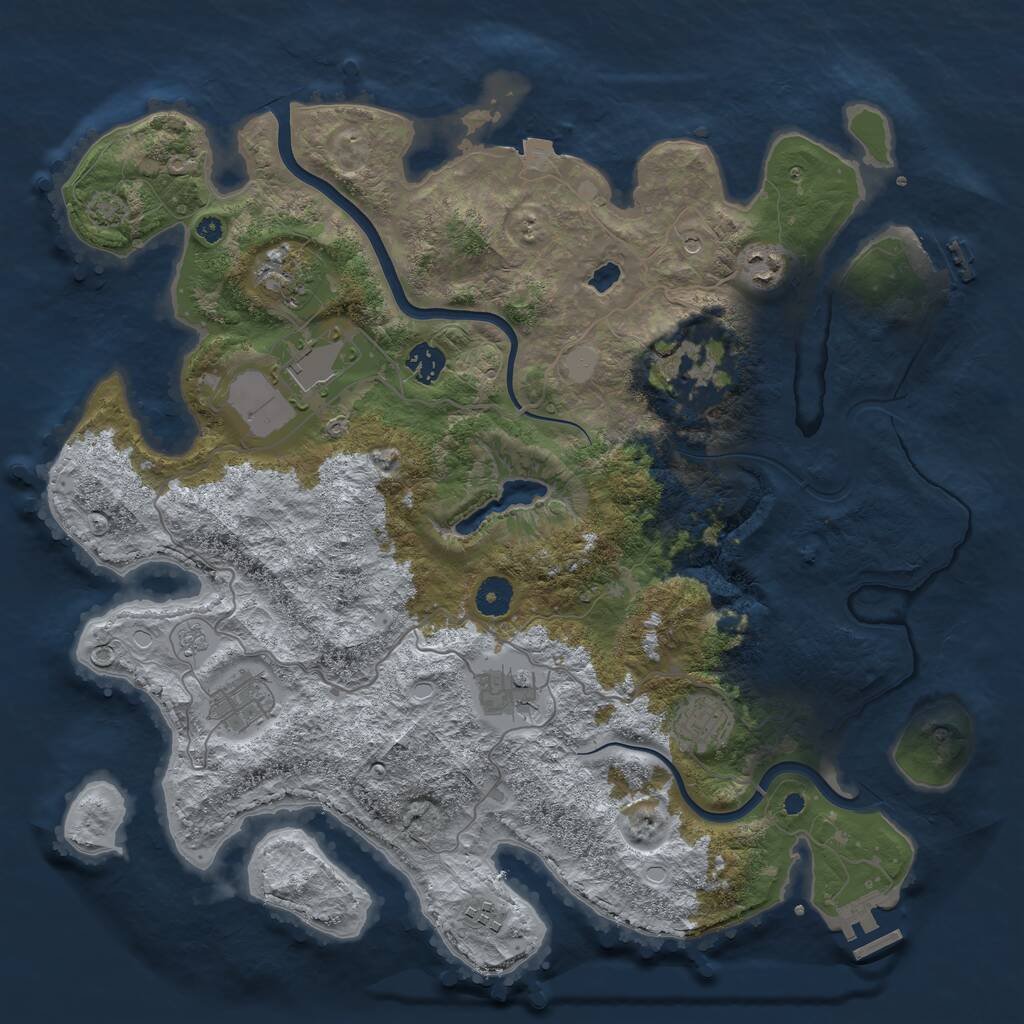 Rust Map: Procedural Map, Size: 4000, Seed: 89060160, 15 Monuments