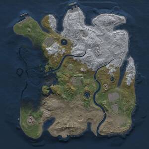 Thumbnail Rust Map: Procedural Map, Size: 3500, Seed: 855019116, 15 Monuments