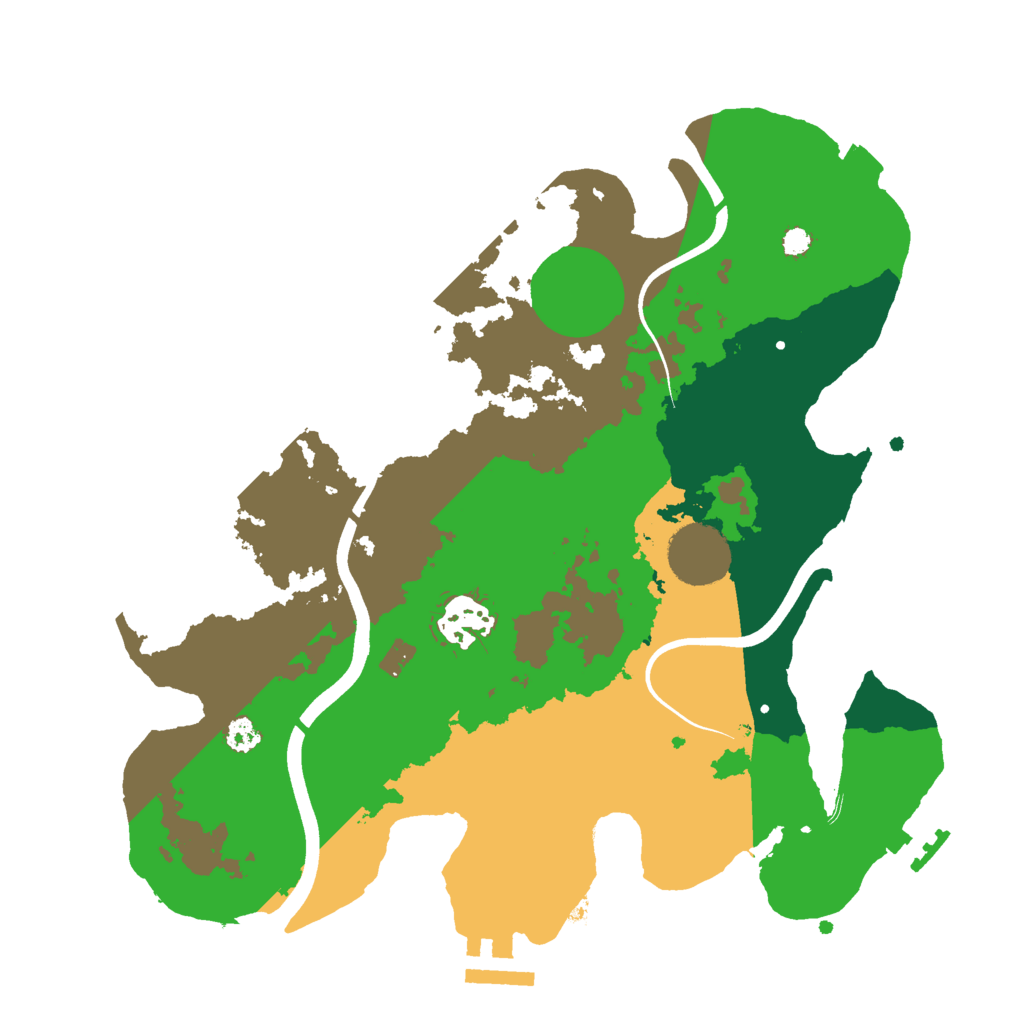 Biome Rust Map: Procedural Map, Size: 3000, Seed: 6134612