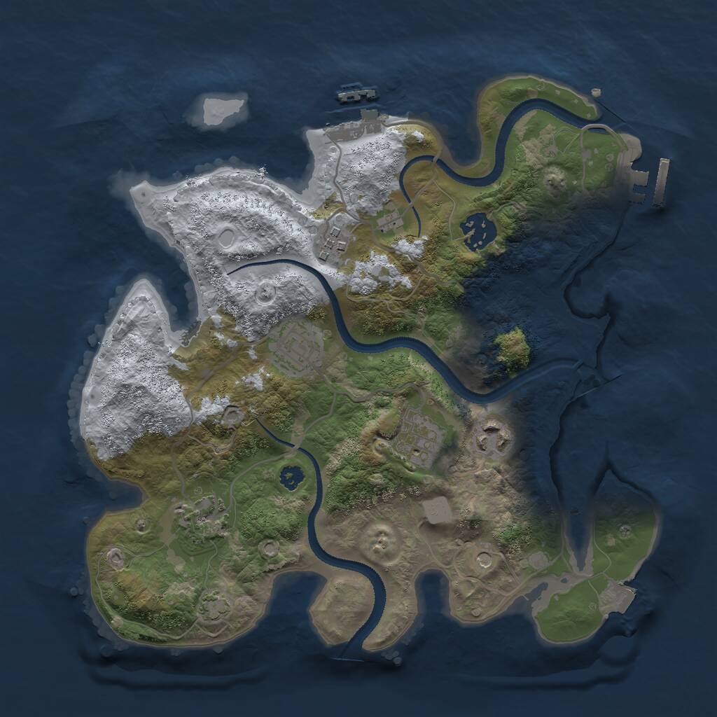 Rust Map: Procedural Map, Size: 3000, Seed: 6134612, 11 Monuments
