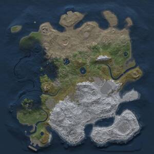 Thumbnail Rust Map: Procedural Map, Size: 3500, Seed: 986640450, 15 Monuments